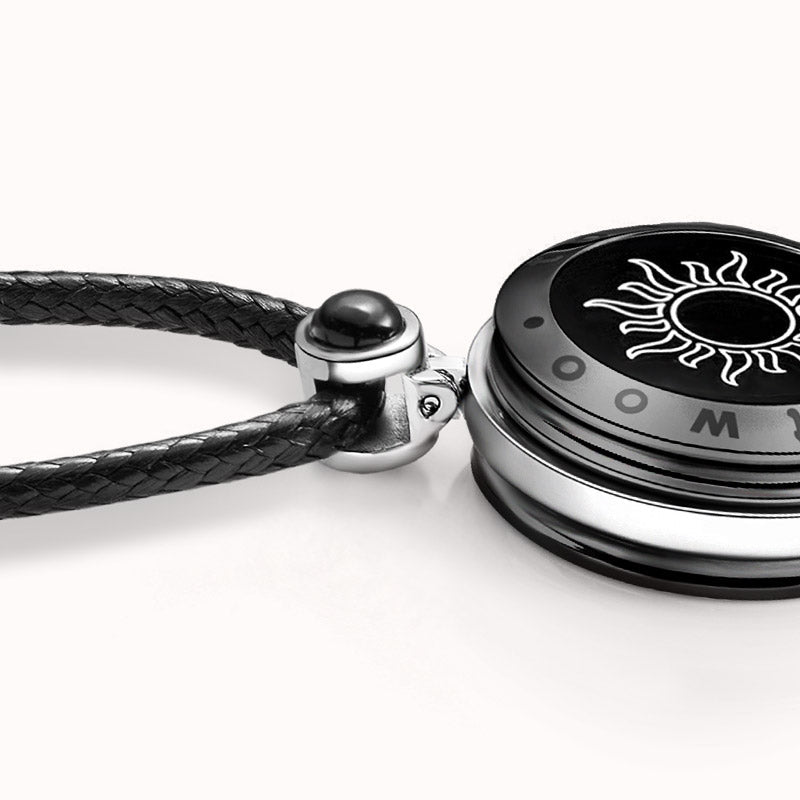 שרשראות מגע שמש וירח עם אגת | זהב + שחור