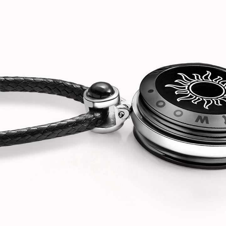 שרשראות מגע שמש וירח עם אגת | זהב + שחור